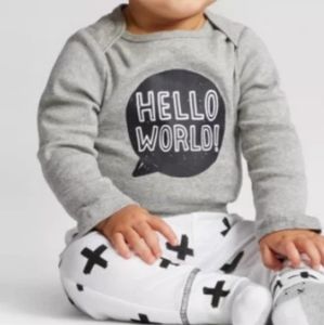 CLOUD ISLAND TARGET baby two long sleeve bodysuits